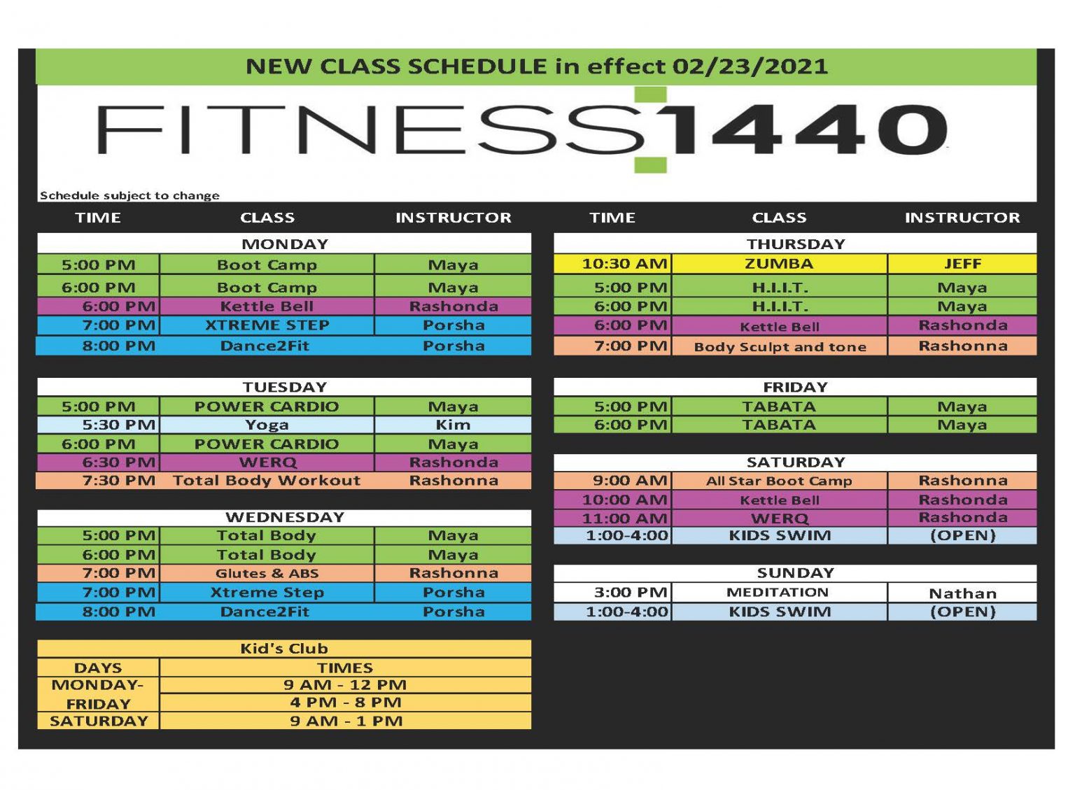 Schedule Fitness 1440 Nashville TN 24 Hour Gym And Gym Franchises